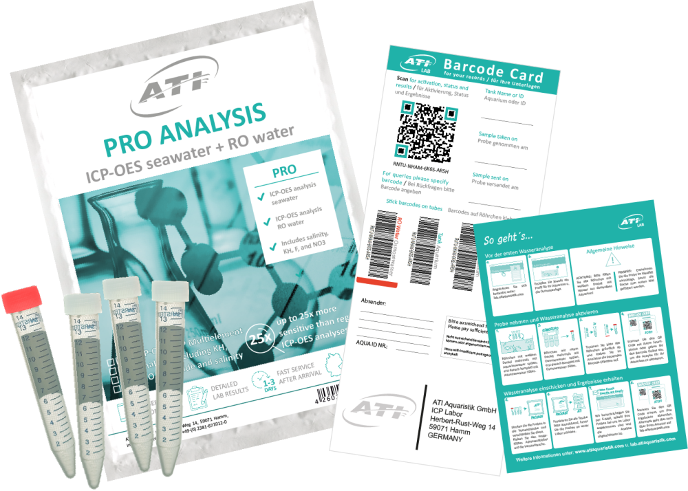 ATI ICP-OES Pro Analysis Wasseranalyse Aquarium+Ro 